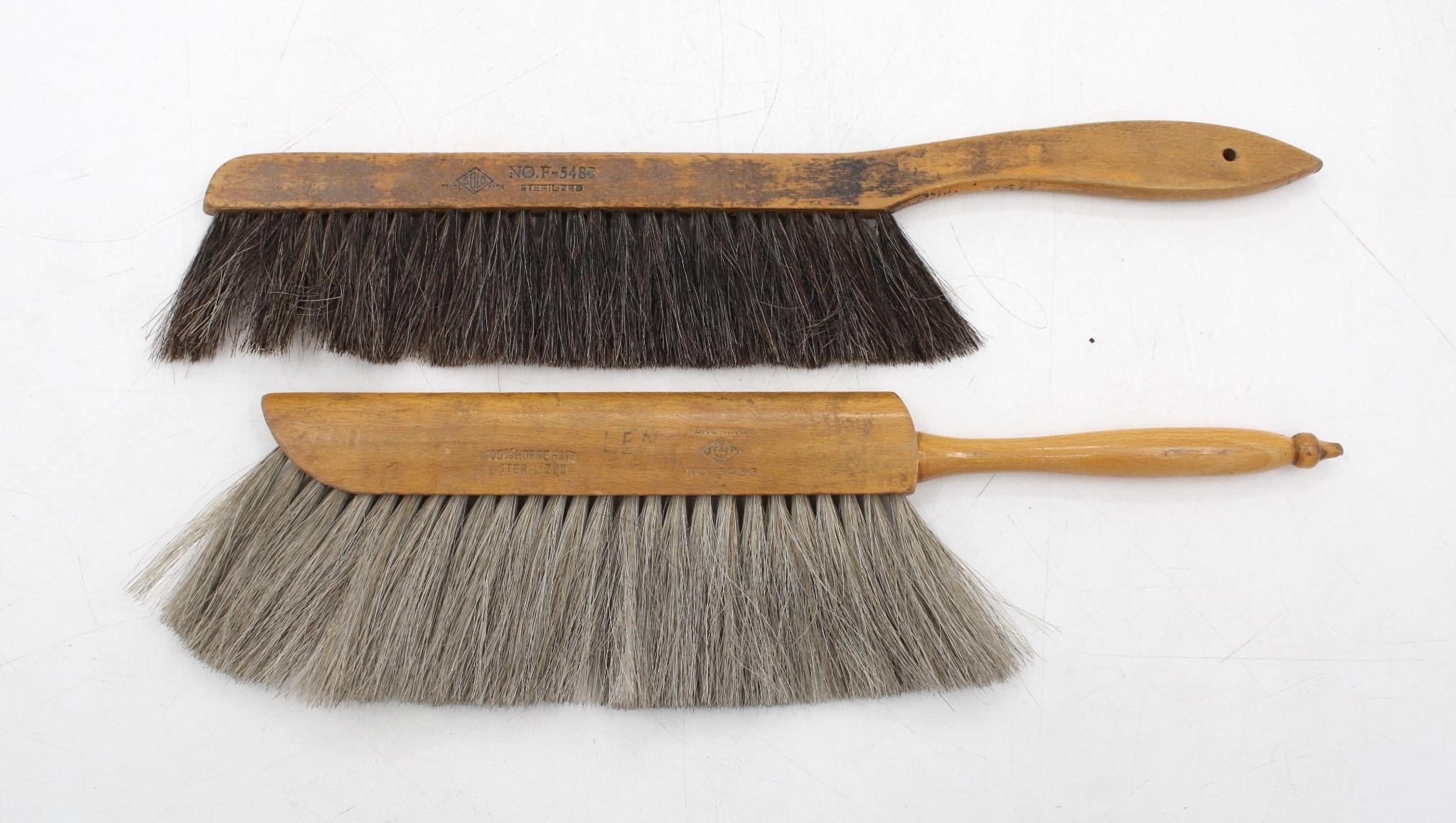 Vintage Horse Hair Desk Brushes SOLO & Cruning