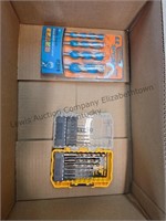 Drill bits box lot.
Dewalt kit and Spyder Power