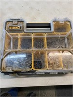 Dewalt screw and nail caddy with contents some