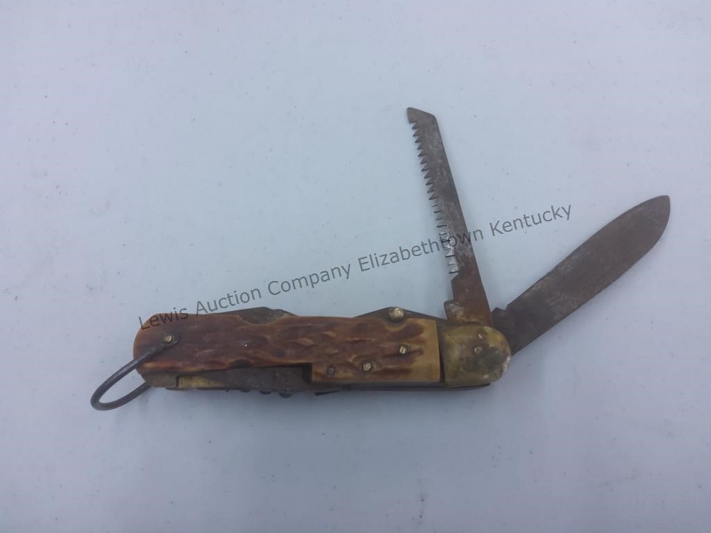 Camping knife appears old cannot read name