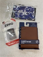 Second amendment zippo lighter and men's wallet