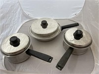 6 pcs-Cookware-2 Pots 2 Lids 1 Skillet 1 Lid