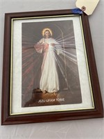 Framed/Matted Jesus Pic 10" x 13"
