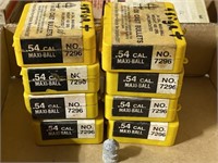 .54 Cal. Maxi Ball Bullets - 125 Bullets