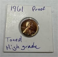 1961 Proof Penny Toned HIgh Grade