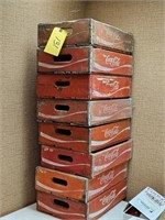 8-COCA COLA WOOD CRATES W/SOME HAS WOOD ISSUES