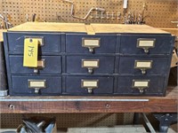 9 DRAWER FILING CABINET WITH CONTENTS OF ELECTRIC