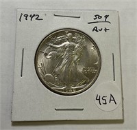 1942 Half Dollar Double Die Obverse