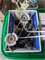 Ceiling Fan in Box, Candle holders,