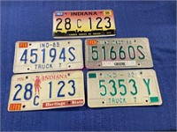 (5) Vtg license plates #3