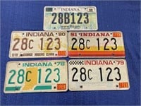 (5) Vtg license plates #4