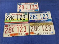(5) Vtg license plates #6