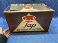 Old advertising "Burger Tap Beer" box