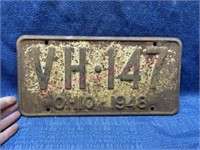 1948 Ohio license plate