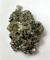 X-Tra Large Sterling Pyrite Pendant 46 Grams