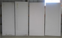 (4) Single panel wood interior door slabs. Widths