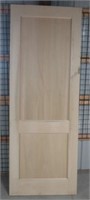 Pine 2 panel wood interior door slab. Measures