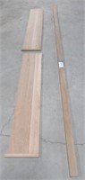 (2) Young solid white oak stair treads that