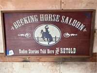 Bucking Horse Saloon Sign