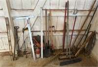 Shop brooms & assorted tools