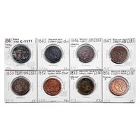 1841-1856 US Large Cents [8 Coins]