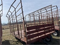 9 x 16  Metal Throw Bale Rack w/8 Ton Extended Tun