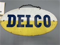 Delco sign, 16Wx8T, SST