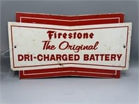 Firestone Dri'Charged battery sign, 16Wx9T