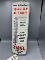 Square Deal Auto Parts thermometer, NOS, SST