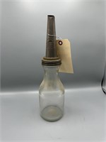 Glass oil jar w/ Master metal spout