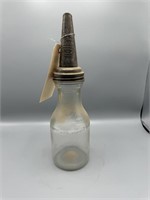 Glass oil jar with Master metal spout