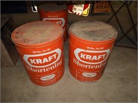(3) 110 lb. Kraft shortening cans