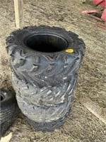 (4) 25x10.00 - 12 Inch Used ATV Tires