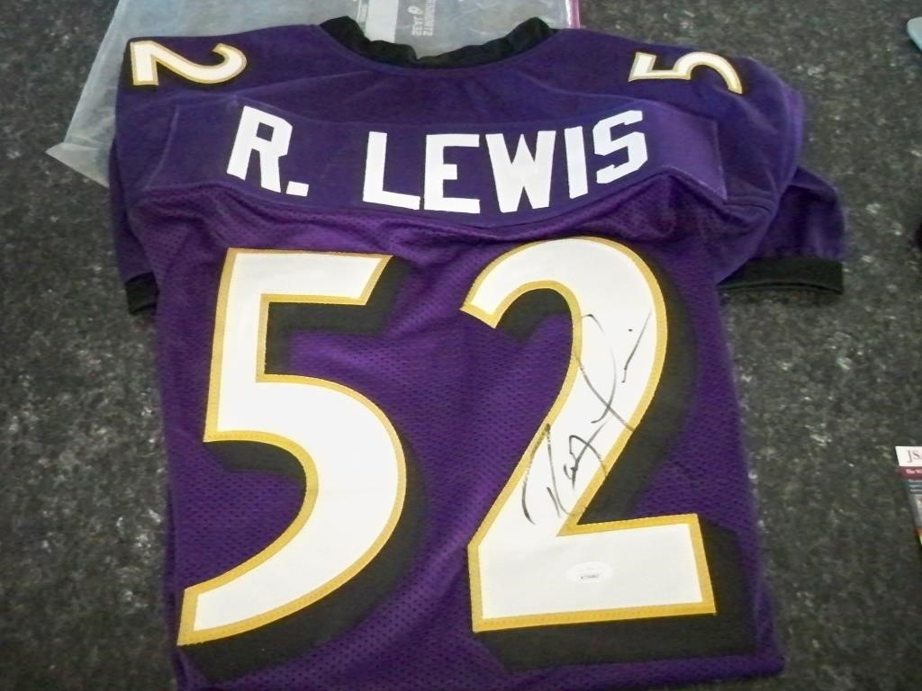 R Lewis autographed Jersey with COA