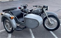 Vintage Look Ural Motorcycle With Sidecar