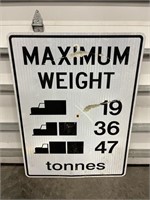 Large Road sign- Truck Maximum Weight