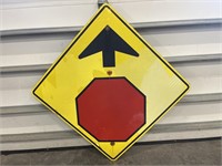 Large Road sign- Stop Sign Ahead