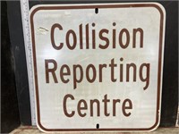 Road sign- Collision reporting centre