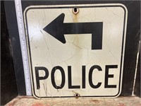 Road sign- Police Left