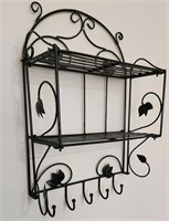 2 Tier Black Metal Shelf