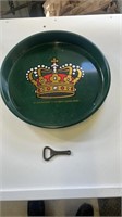 Tuborg Beer plate and mcevens opener