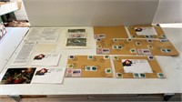Assortment of stamps & postcards
