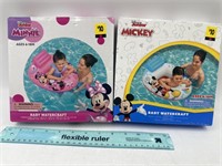 NEW Lot of 2- Mickey & Minnie Baby Watercraft’s