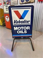NO RESERVE! GENUINE DOUBLE-SIDED VALVOLINE SIGN
