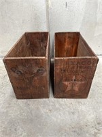 PLUME & TEXACO Timber Oil Crates