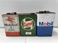 3 x Tins Inc. CASTROL & MOBIL