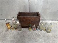 Box Lot Bottles With PLUME Oil Crate