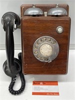 Original Timber Wall Mounted Telephone - 240 x