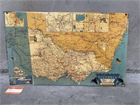 Original ATLANTIC UNION Celuloid Map Of Victoria