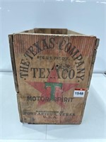TEXACO MOTOR SPIRIT Wooden Oil Crate